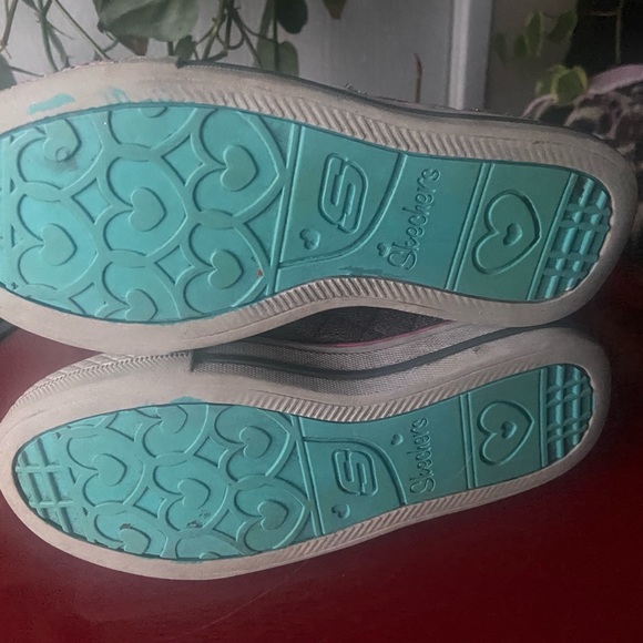 Skechers Twinkle Toes light-up toe sparkling high-tops with Velcro buckle strap - Picture 6 of 11